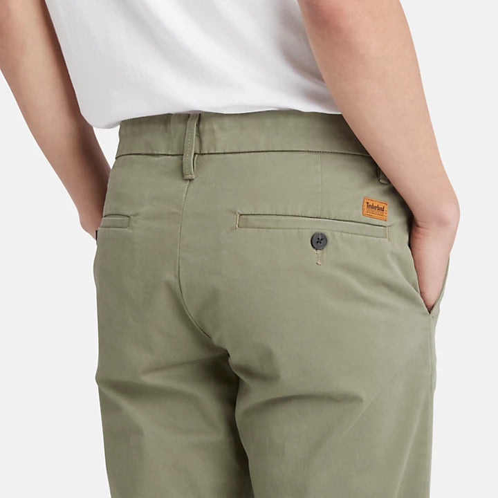 TIMBERLAND SARGENT LAKE STRETCH CHINO TROUSERS FOR MEN IN GREEN