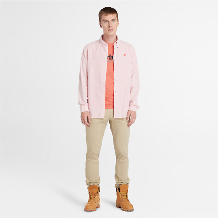 TIMBERLAND STRETCH SLIM-FIT TWILL CHINO FOR MEN IN BEIGE