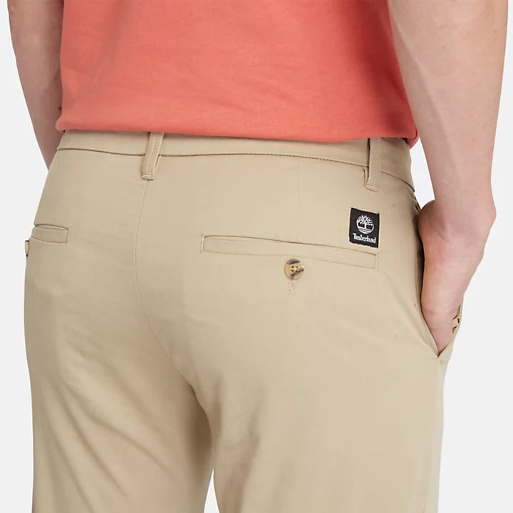 TIMBERLAND STRETCH SLIM-FIT TWILL CHINO FOR MEN IN BEIGE