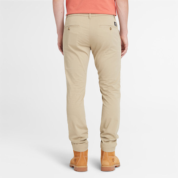 TIMBERLAND STRETCH SLIM-FIT TWILL CHINO FOR MEN IN BEIGE