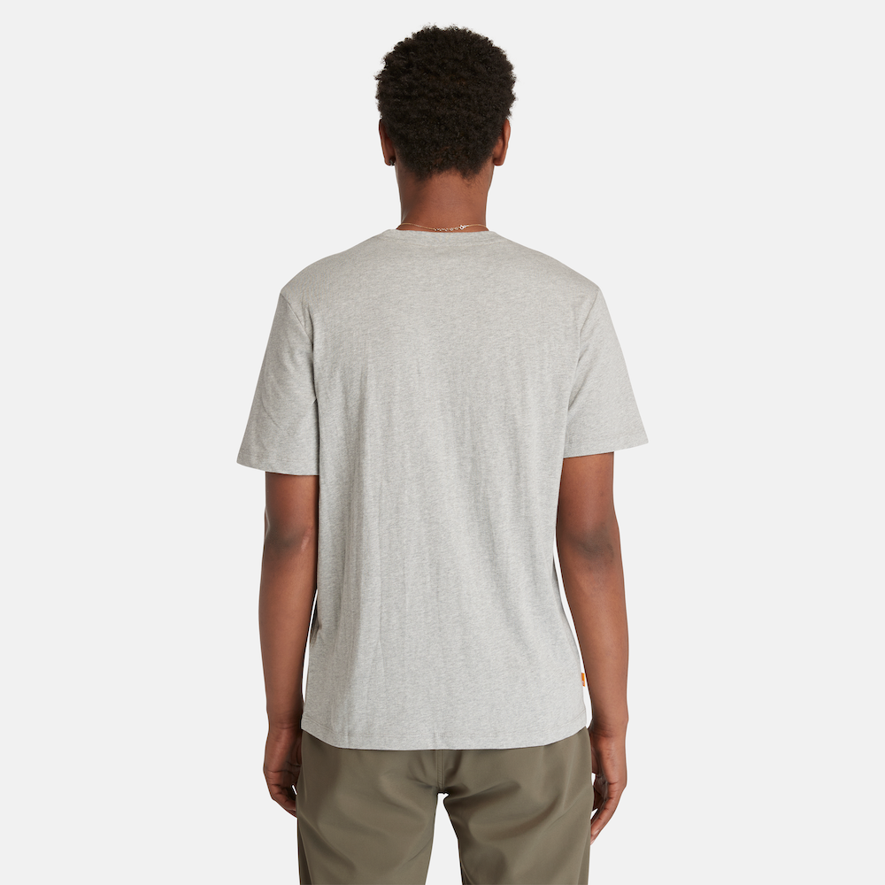 TIMBERLAND KENNEBEC RIVER TREE LOGO T-SHIRT FOR MEN IN GREY