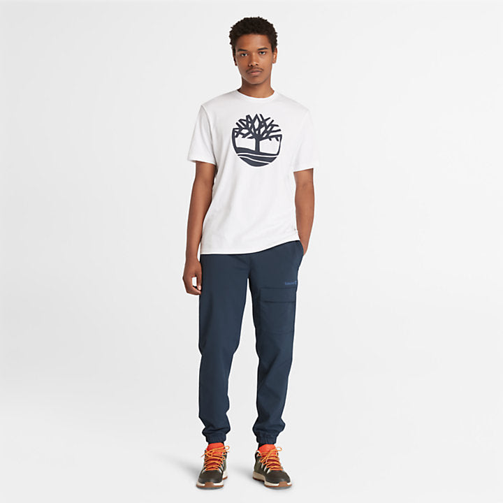 TIMBERLAND KENNEBEC RIVER TREE LOGO T-SHIRT FOR MEN IN WHITE