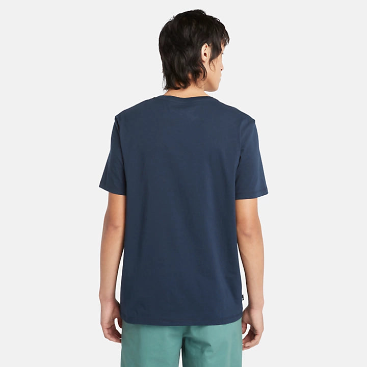 TIMBERLAND KENNEBEC RIVER TREE LOGO T-SHIRT FOR MEN IN NAVY