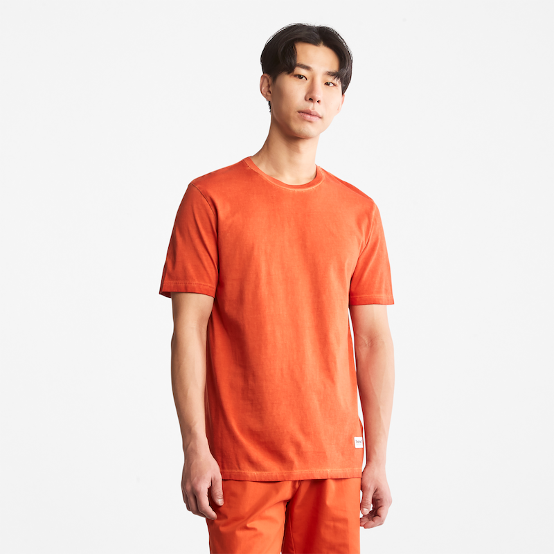 Lamprey River Garment-Dyed T-Shirt for Men in Orange