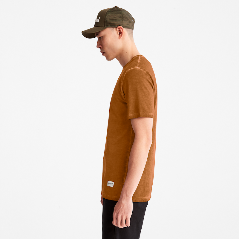 Lamprey River Garment-Dyed T-Shirt for Men in Wheat