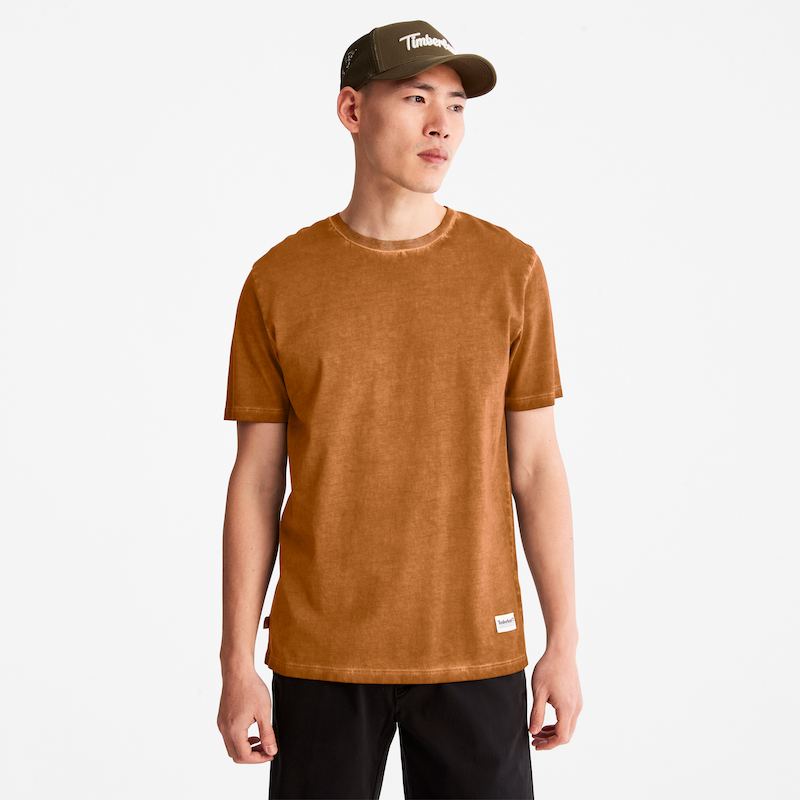 Lamprey River Garment-Dyed T-Shirt for Men in Wheat