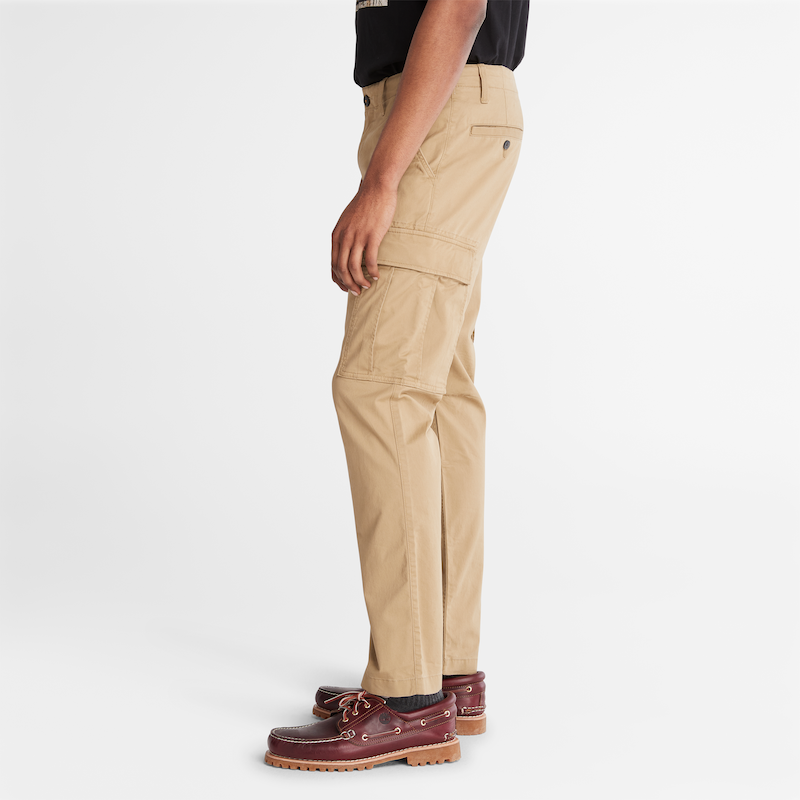 TIMBERLAND CORE TWILL CARGO PANTS FOR MEN IN BEIGE