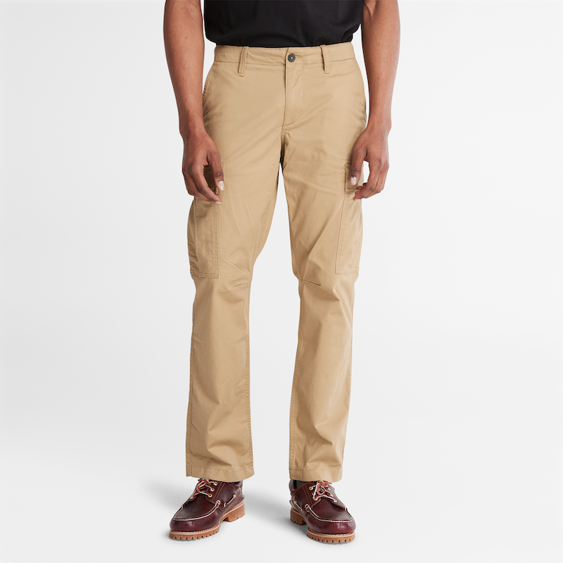 TIMBERLAND CORE TWILL CARGO PANTS FOR MEN IN BEIGE