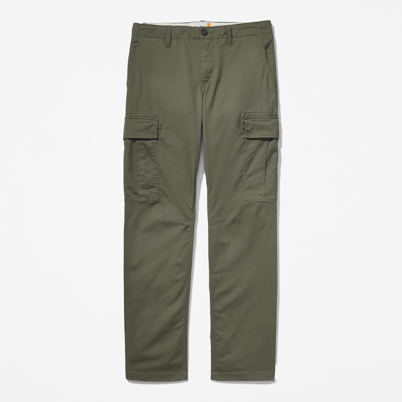 TIMBERLAND CORE TWILL CARGO PANTS FOR MEN IN ARMY GREEN