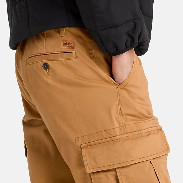 TIMBERLAND CORE TWILL CARGO PANTS FOR MEN IN WHEAT