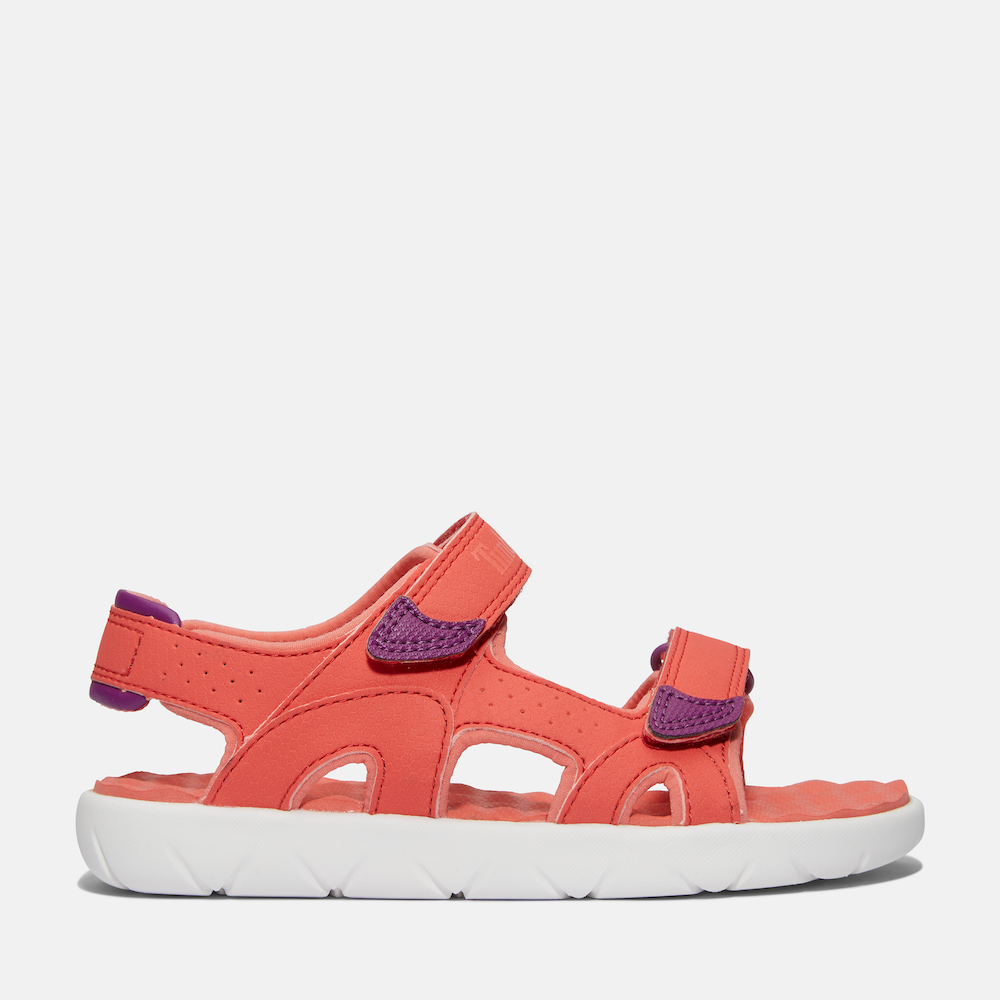 TIMBERLAND PERKINS ROW 2-STRAP SANDAL FOR YOUTH IN PINK