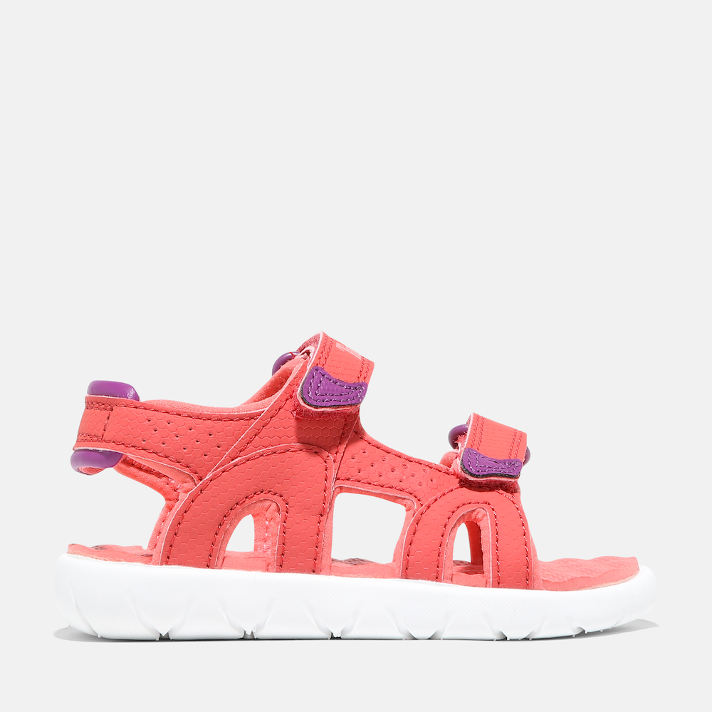 TIMBERLAND PERKINS ROW 2-STRAP SANDAL FOR TODDLER IN PINK