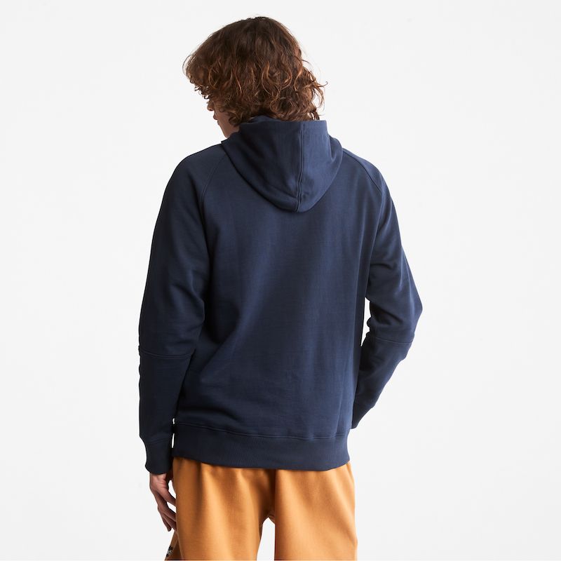 TIMBERLAND HEAVYWEIGHT LOGO HOODIE FOR ALL GENDER IN NAVY 