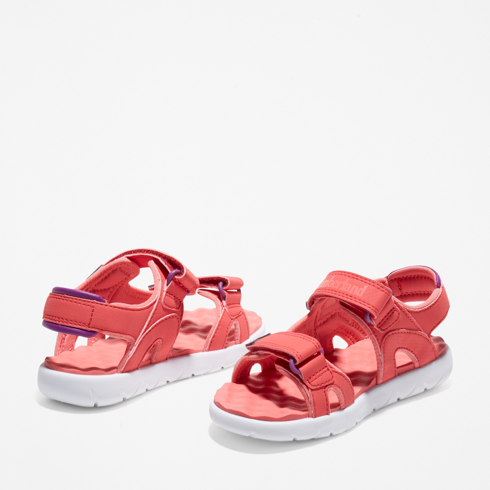 TIMBERLAND PERKINS ROW 2-STRAP SANDAL FOR JUNIOR IN BRIGHT PINK