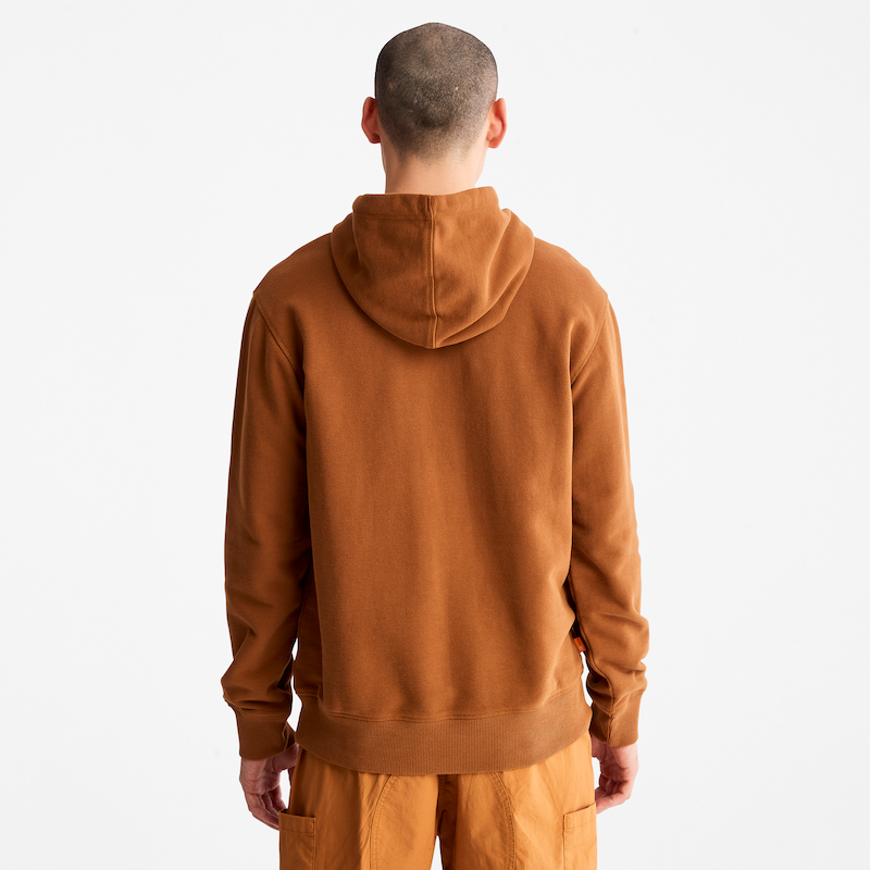 TIMBERLAND BOOTS LOGO HOODIE FOR MEN IN BROWN