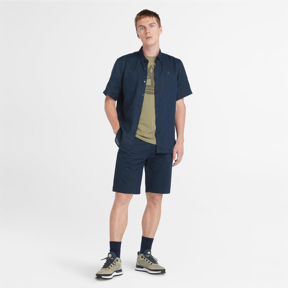 Mill Brook Linen Short Sleeve Shirt For Men