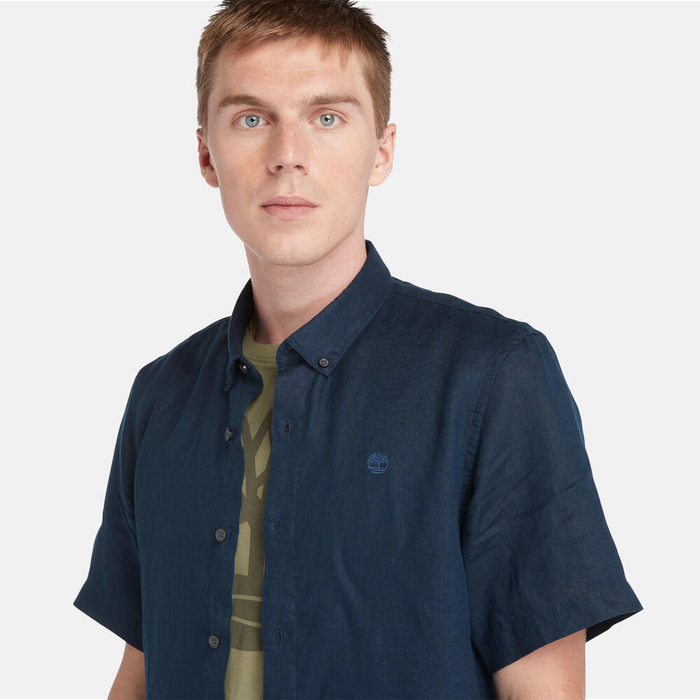 Mill Brook Linen Short Sleeve Shirt For Men