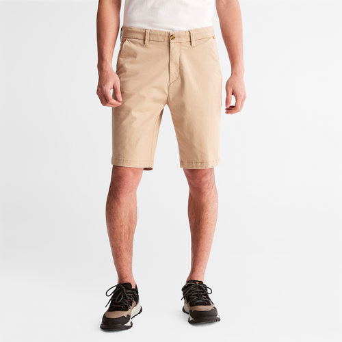 Squam Lake Stretch Twill Straight Shorts For Men In Beige
