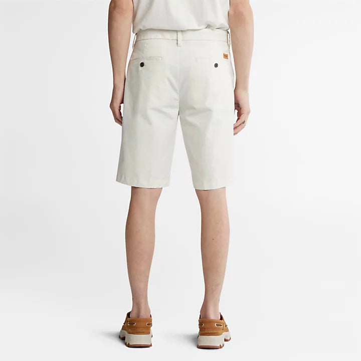 TIMBERLAND SQUAM LAKE STRETCH CHINO SHORTS FOR MEN IN WHITE