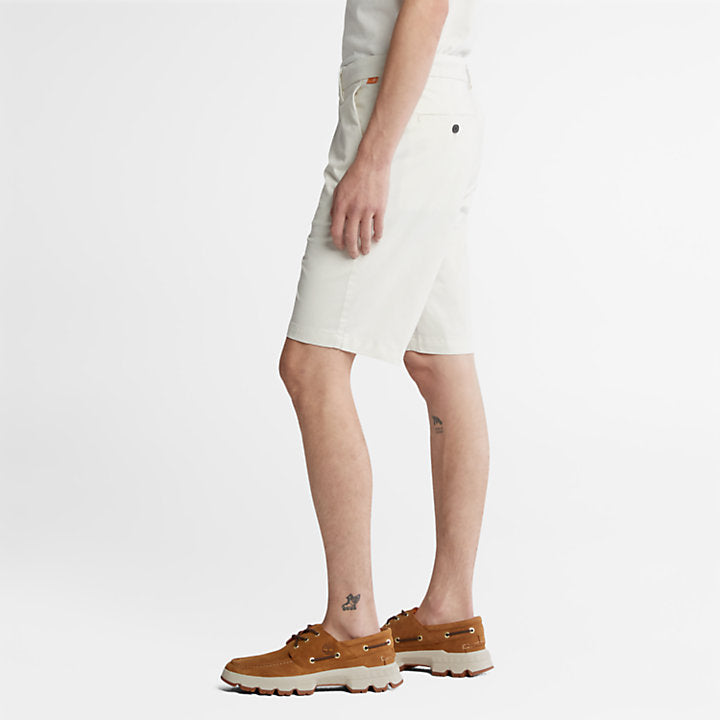 TIMBERLAND SQUAM LAKE STRETCH CHINO SHORTS FOR MEN IN WHITE