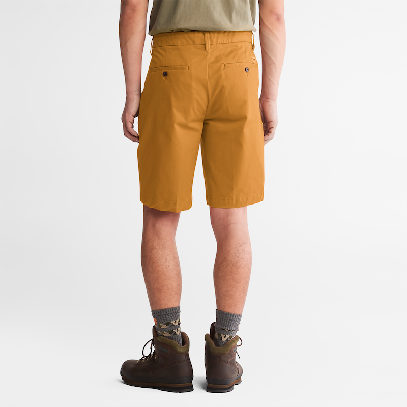 TIMBERLAND SQUAM LAKE STRETCH TWILL STRAIGHT SHORTS FOR MEN IN WHEAT