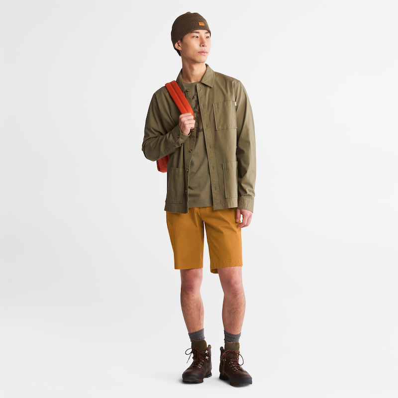 TIMBERLAND SQUAM LAKE STRETCH TWILL STRAIGHT SHORTS FOR MEN IN WHEAT