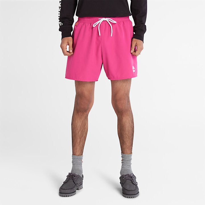 TIMBERLAND SUNAPEE LAKE SOLID SWIM SHORTS FOR MEN IN PINK