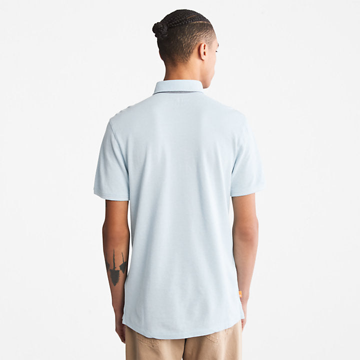 TIMBERLAND BABOOSIC BROOK SLIM-FIT OXFORD POLO FOR MEN IN LIGHT BLUE