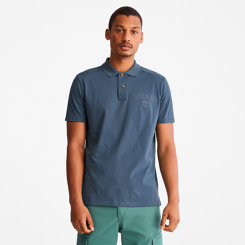 TIMBERLAND OUTDOOR HERITAGE EARTH KEEPERS POLO SHIRT FOR MEN IN DEEP BLUE