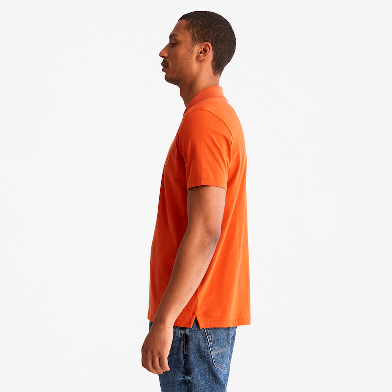 TIMBERLAND OUTDOOR HERITAGE EARTH KEEPERS POLO SHIRT FOR MEN IN ORANGE