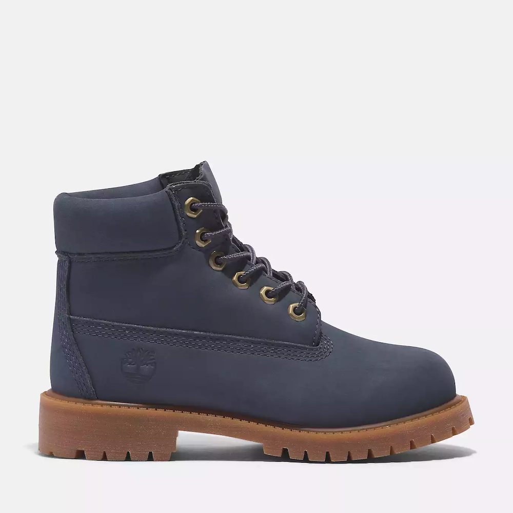 TIMBERLAND C.F. STEAD PREMIUM 6-INCH LACE UP WATERPROOF BOOT FOR YOUTH IN DEEP BLUE