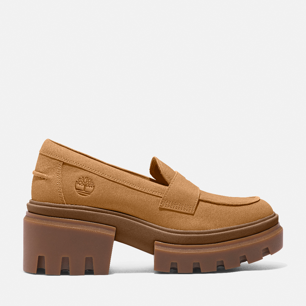 TIMBERLAND EVERLEIGH PLATFORM LOAFER FOR WOMEN IN BEIGE