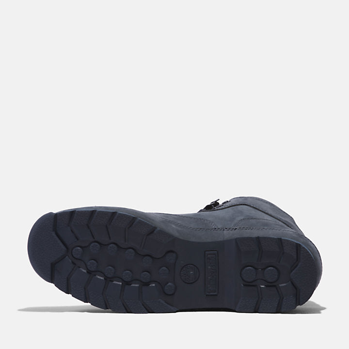 Dark blue nubuck Timberland Euro Hiker Boot for Men. Premium nubuck leather for durability and style. Seam-sealed construction for waterproof protection. Padded collar for comfort, lace-up closure for fit