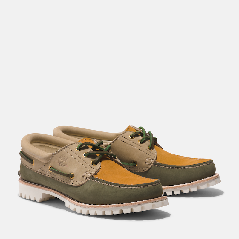 TIMBERLAND NOREEN 3-EYE BOAT SHOE FOR WOMEN IN TAN & KHAKI