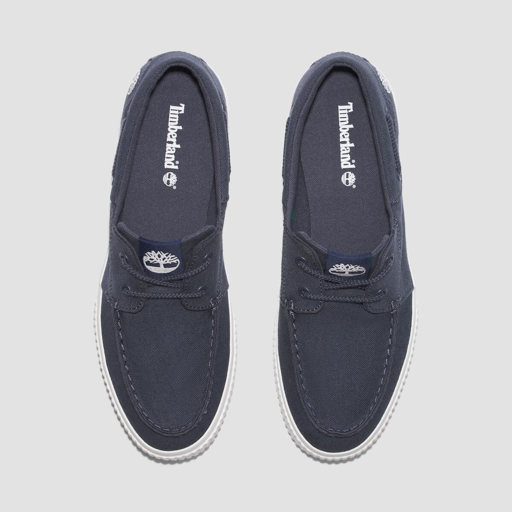 Navy Timberland‚® Mylo Bay Lace-Up Casual Oxford for Men. TencelLyocell and Refibraupper for sustainability and breathability. Recycled lining. EVA footbed for comfort. Lace-up closure for fit. Classic oxford silhouette. Navy color for sophisticated style.