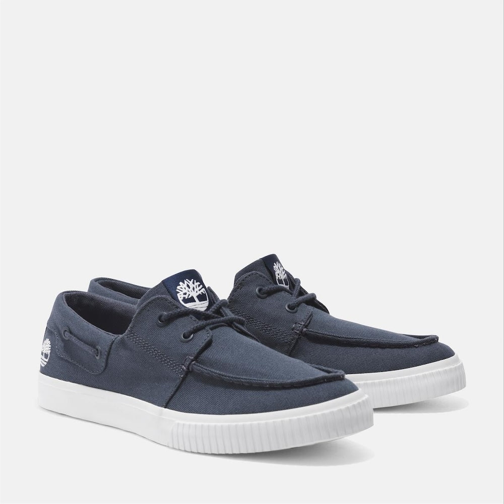 Navy TimberlandÃ‚Â® Mylo Bay Lace-Up Casual Oxford for Men. TencelÃ¢â€žÂ¢ Lyocell and RefibraÃ¢â€žÂ¢ upper for sustainability and breathability. Recycled lining. EVA footbed for comfort. Lace-up closure for fit. Classic oxford silhouette. Navy color for sophisticated style.