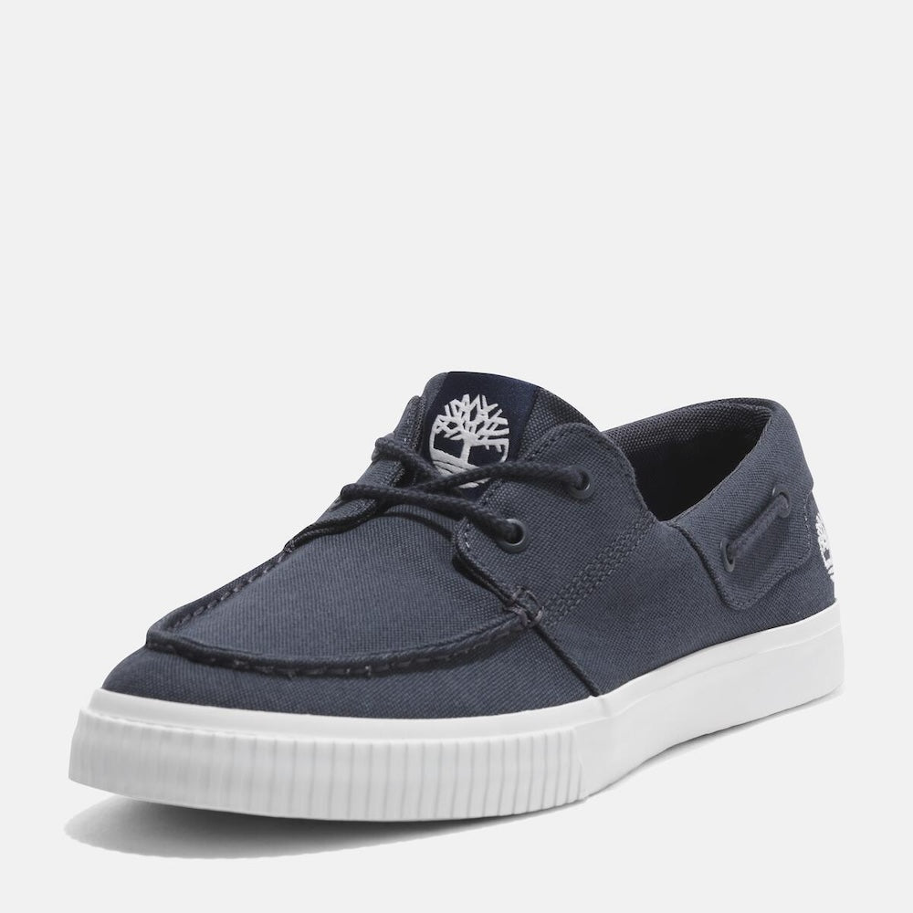 Navy Timberland‚® Mylo Bay Lace-Up Casual Oxford for Men. TencelLyocell and Refibraupper for sustainability and breathability. Recycled lining. EVA footbed for comfort. Lace-up closure for fit. Classic oxford silhouette. Navy color for sophisticated style.