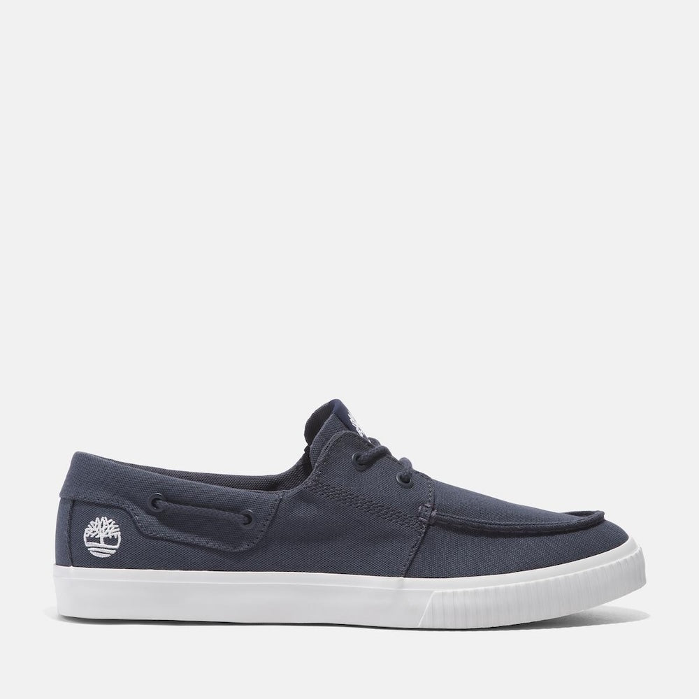 Navy TimberlandÃ‚Â® Mylo Bay Lace-Up Casual Oxford for Men. TencelÃ¢â€žÂ¢ Lyocell and RefibraÃ¢â€žÂ¢ upper for sustainability and breathability. Recycled lining. EVA footbed for comfort. Lace-up closure for fit. Classic oxford silhouette. Navy color for sophisticated style.