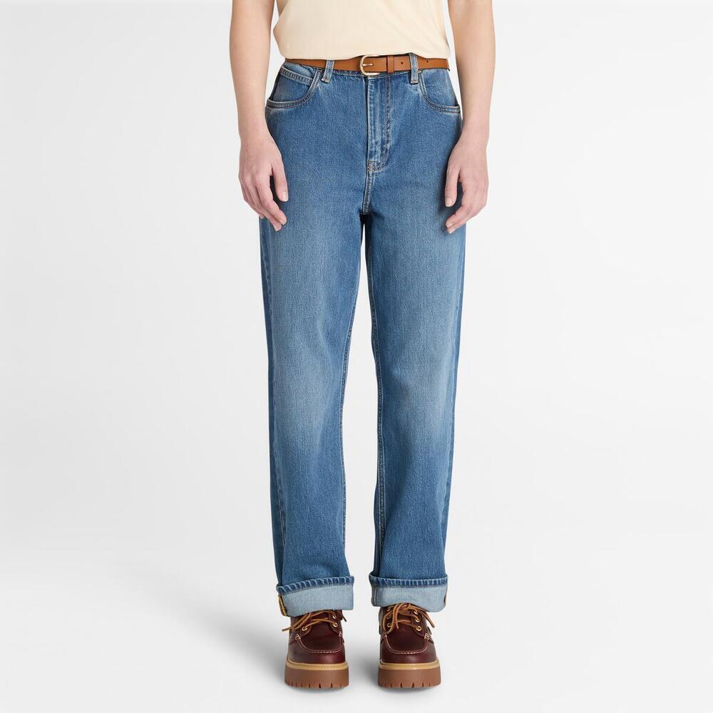 Denim Straight Pants For Women