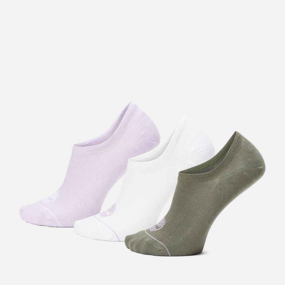 Timberland® 3 Pack Everyday Invisible Socks for Men in Pastel Lilac. Low-cut pastel lilac socks for men. Designed for comfort and invisibility under shoes. 