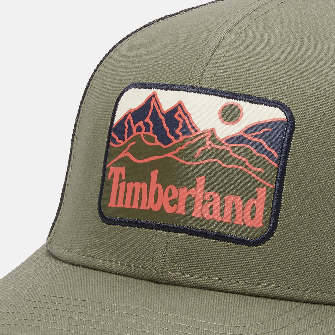 Mountain Line Patch Trucker Cap For Men