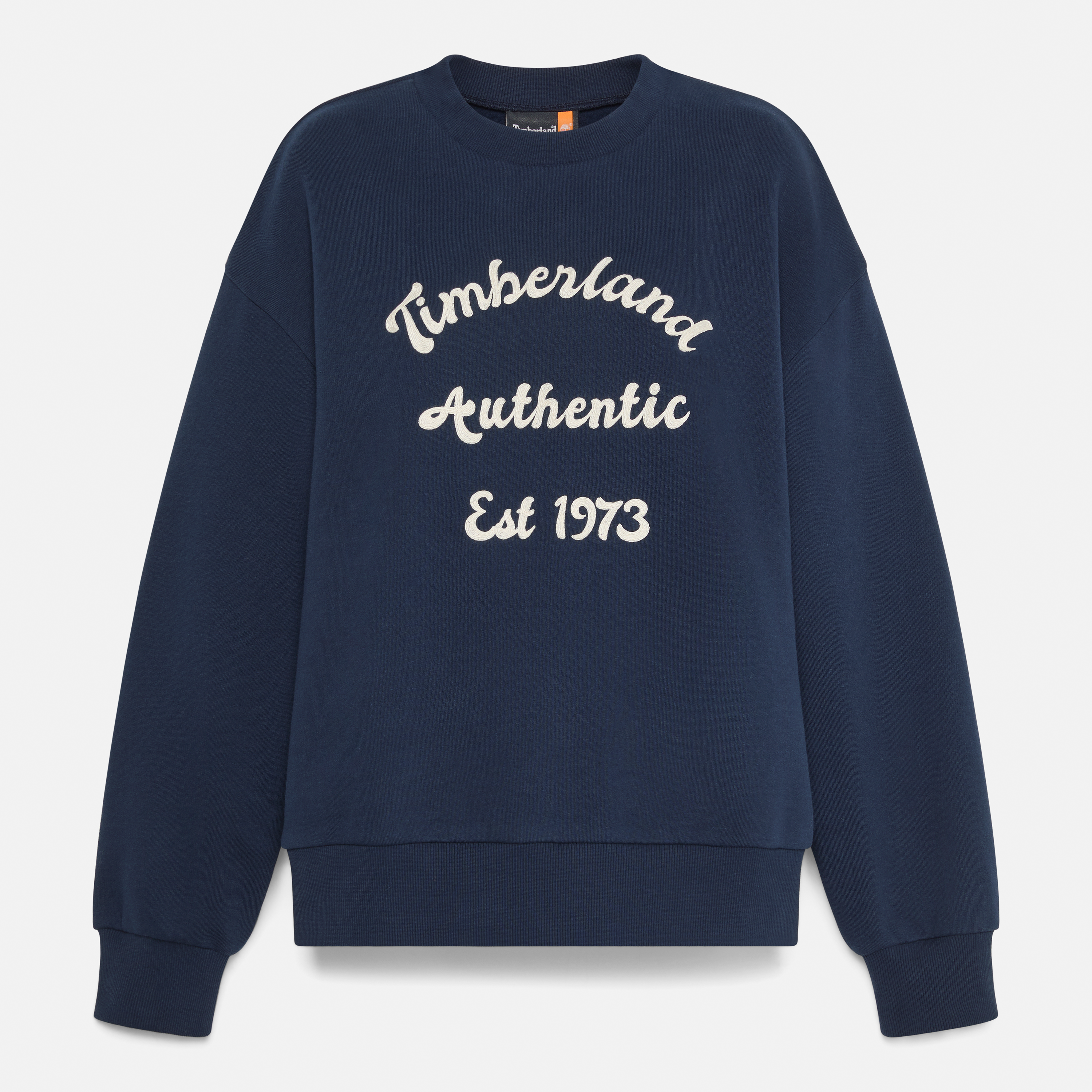 Brushed Back Chest Graphic Crew Sweatshirt For Women