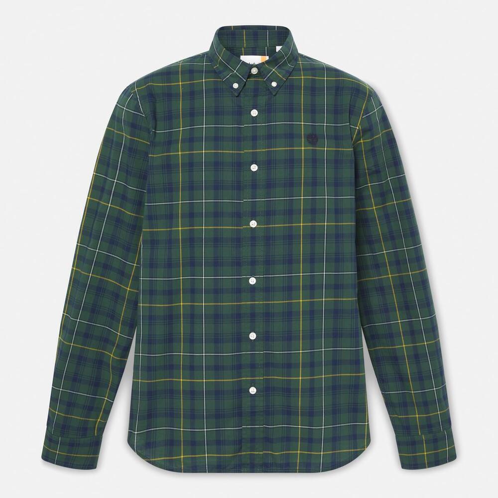 Stretch Poplin Check Shirt  For Men