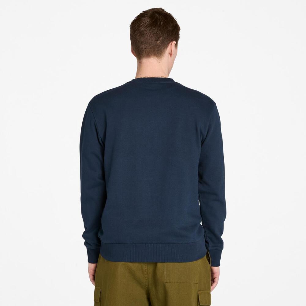 Front Seasonal Tree Logo Graphic Crewneck Sweater For Men