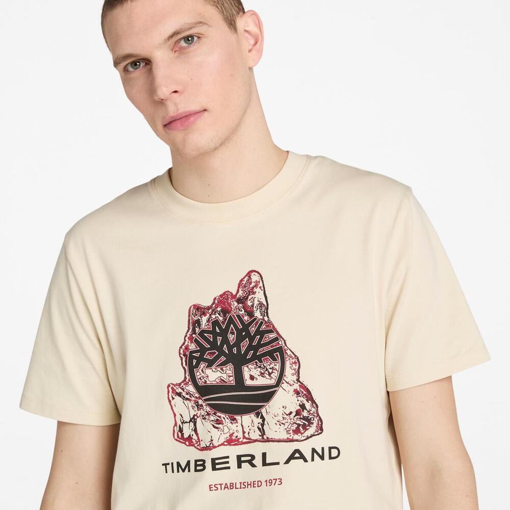 Front Seasonal Tree Logo Graphic T-Shirt For Men