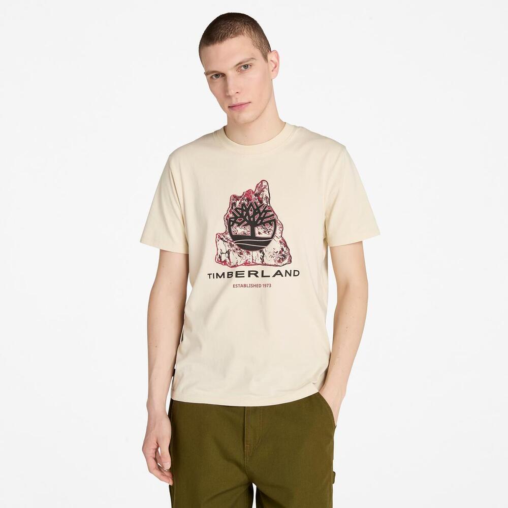Front Seasonal Tree Logo Graphic T-Shirt For Men