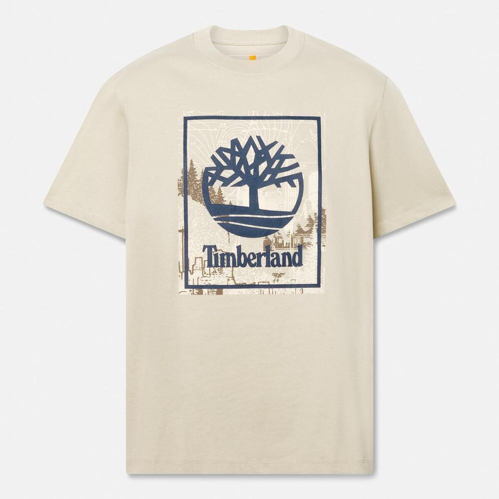 Front Seasonal Stack Logo Graphic T-Shirt For Men