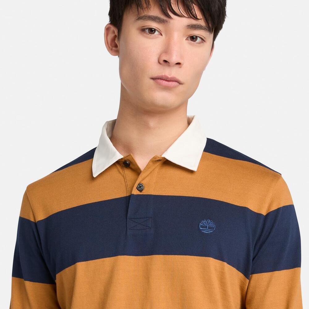 Rugby Long Sleeve Polo   For Men