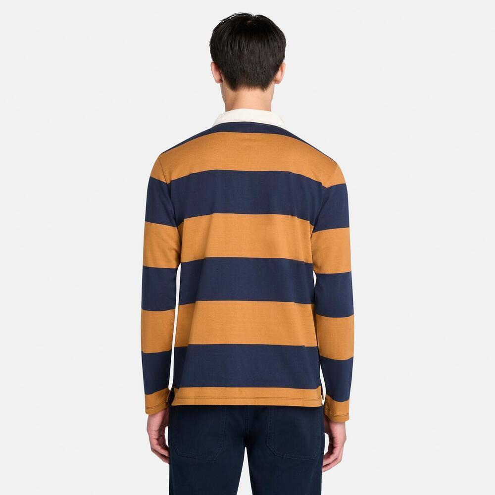 Rugby Long Sleeve Polo   For Men