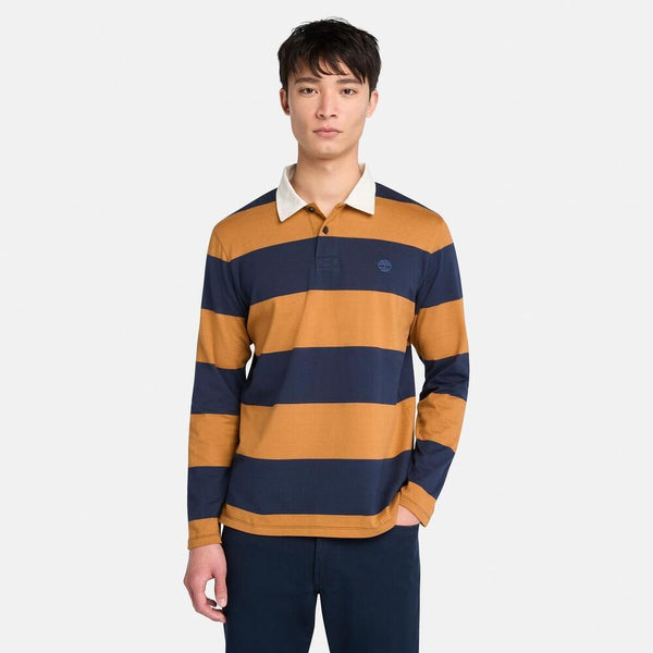 トップス DIGAWEL RUGBY SHIRT (CAMEL) 2 Rugby Stripe Polo Shirt – DIGAWEL ONLINE STORE